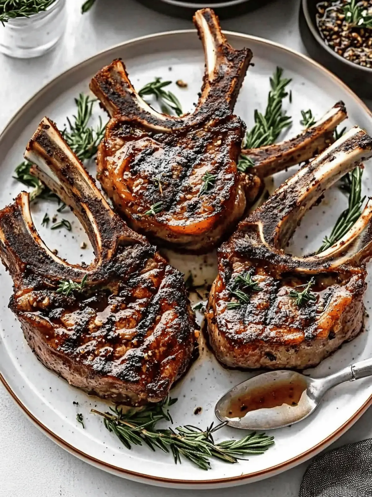 Garlic Rosemary Grilled Lamb Chops