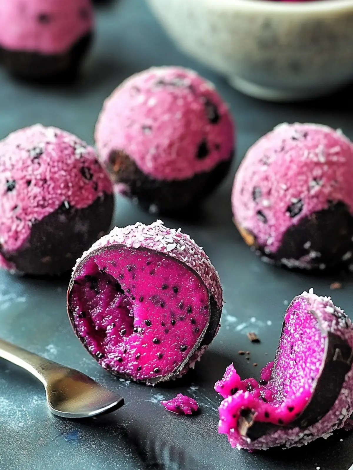 Dark Chocolate Dragon Fruit Coconut Treats for Guilt-Free Joy 3 Dark Chocolate Dragon Fruit Coconut Treats