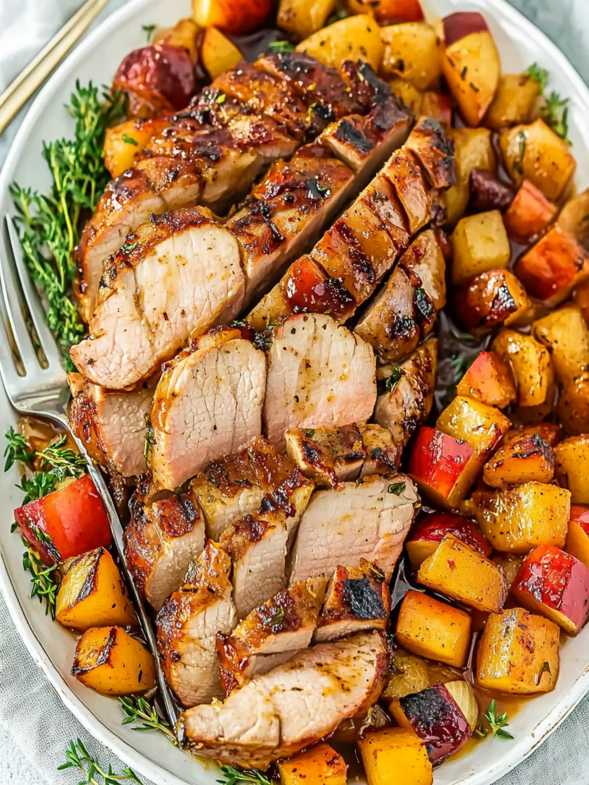 Roasted Apple Cider Pork Tenderloin