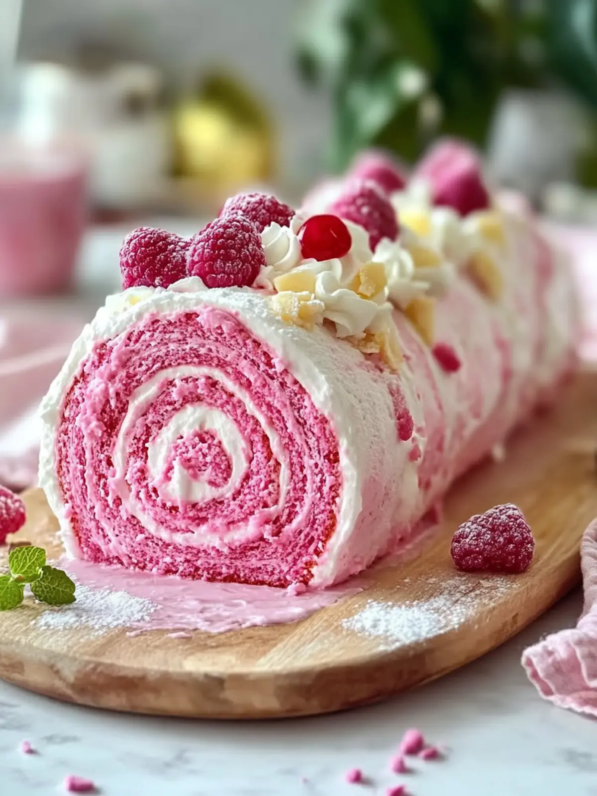 Irresistible Pink Velvet Roll Cake: A Slice of Bliss 5 Pink Velvet Roll Cake