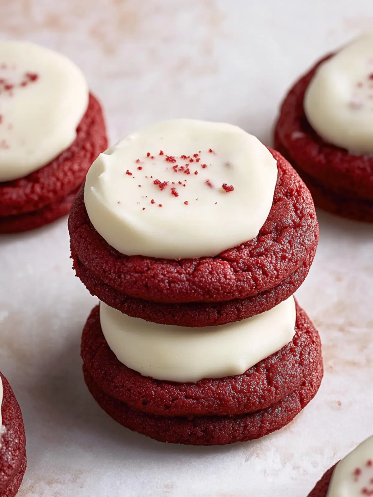 Irresistible Red Velvet Cookies with Cream Cheese Frosting Recipe 2 Red Velvet Cookies with Cream Cheese Frosting