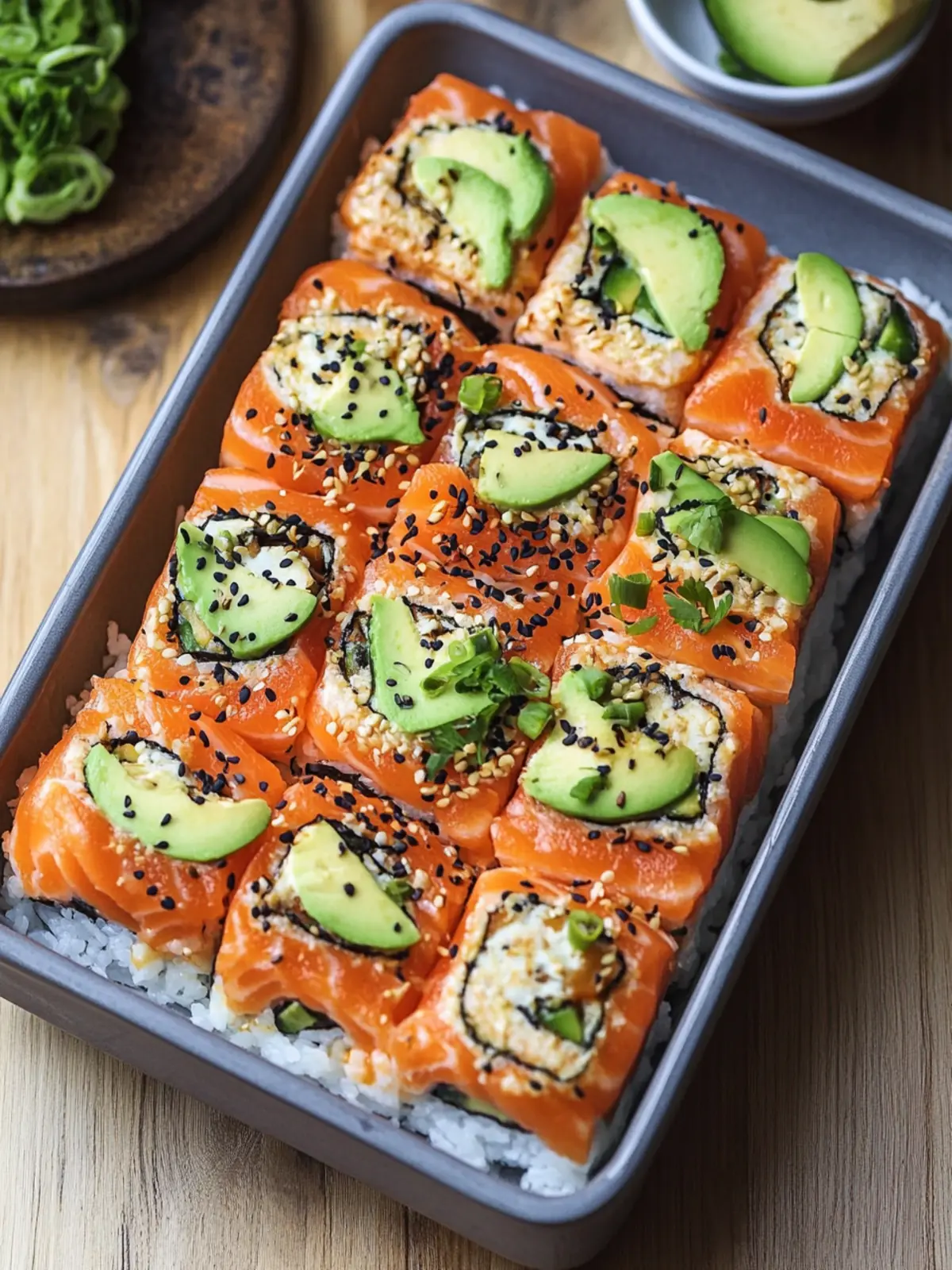 Salmon Sushi Bake