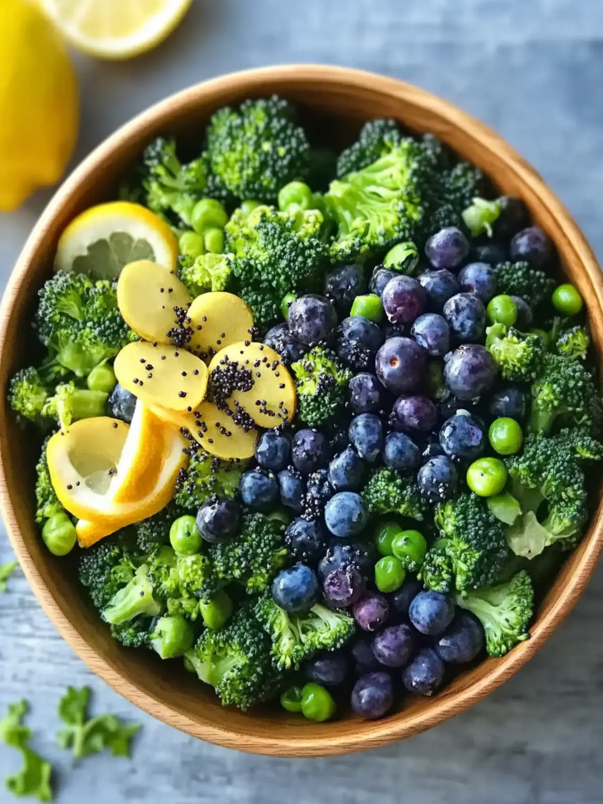 Blueberry Lemon Poppyseed Broccoli Salad
