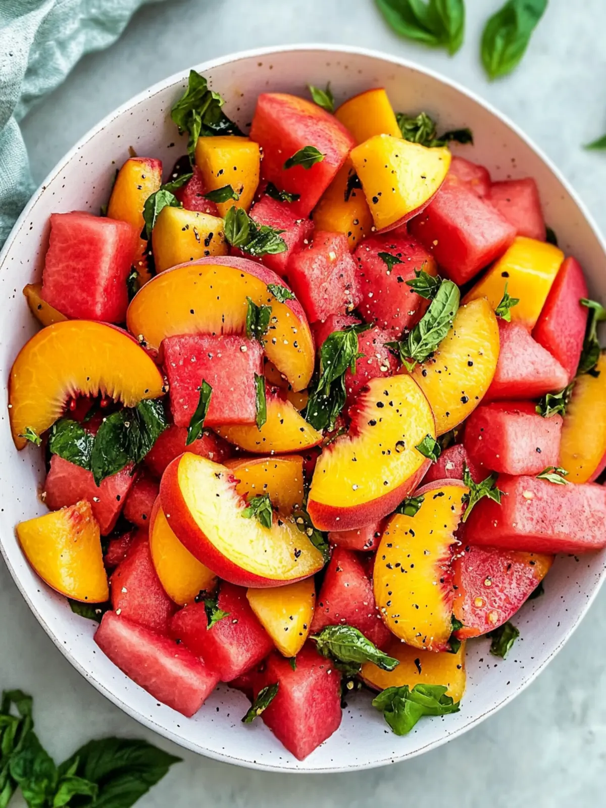 Easy Summer Peach Watermelon Salad to Beat the Heat 5 Easy Summer Peach Watermelon Salad