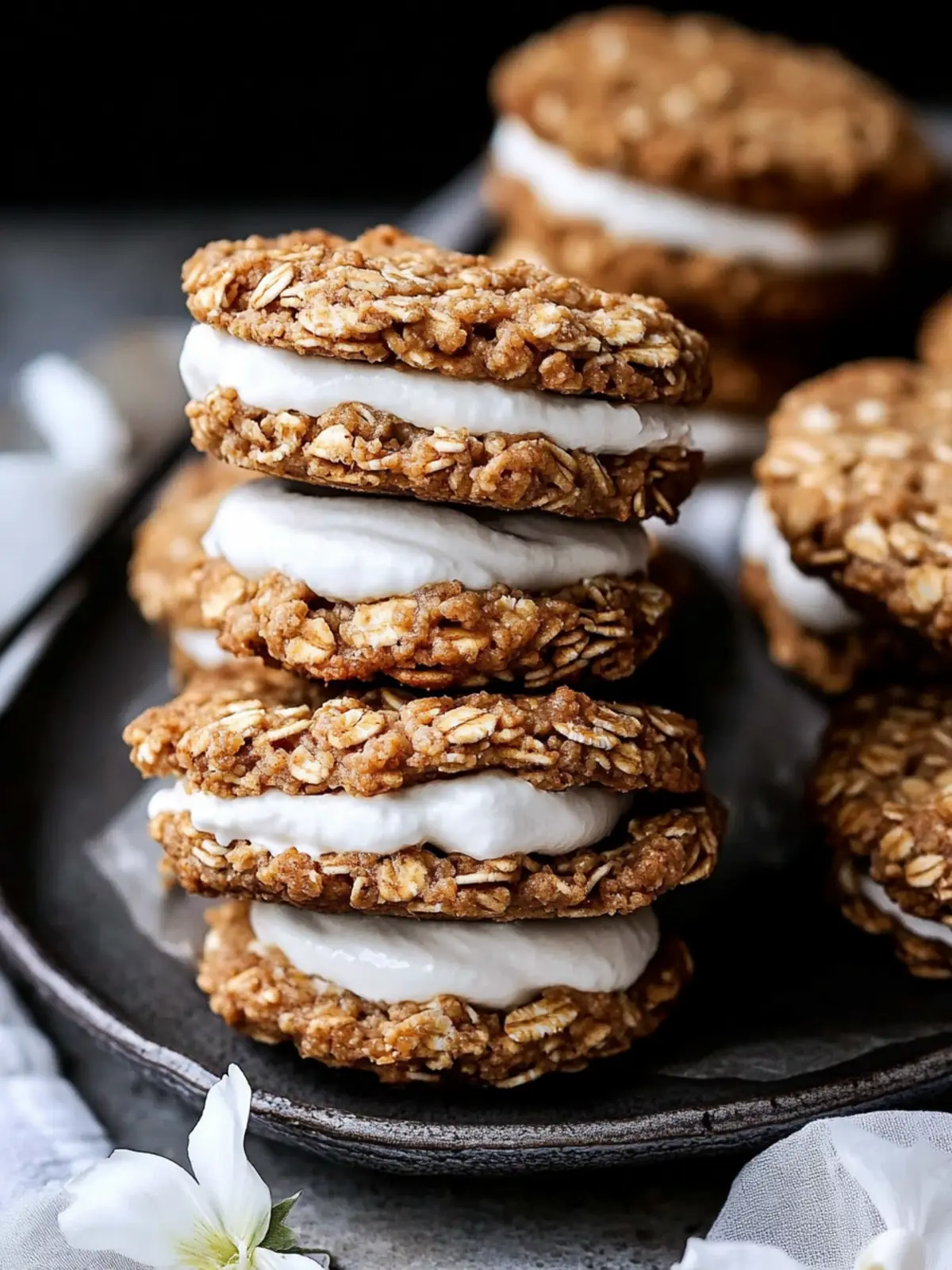 Irresistible Oatmeal Cream Pies with Fluffy Marshmallow Filling 2 Oatmeal Cream Pies