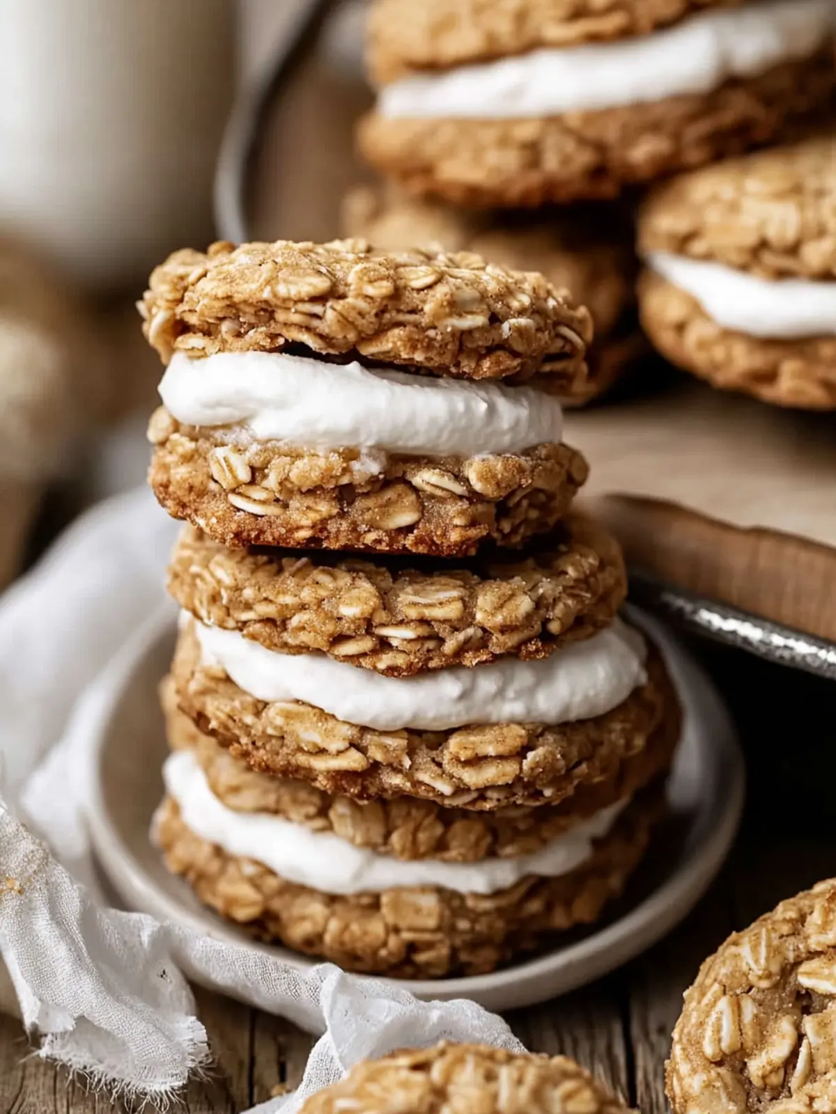 Irresistible Oatmeal Cream Pies with Fluffy Marshmallow Filling 4 Oatmeal Cream Pies