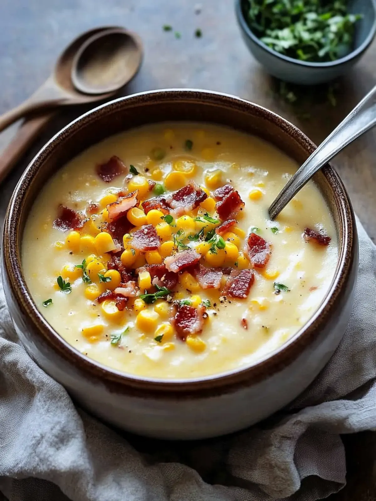 Bacon-Loaded Corn Chowder