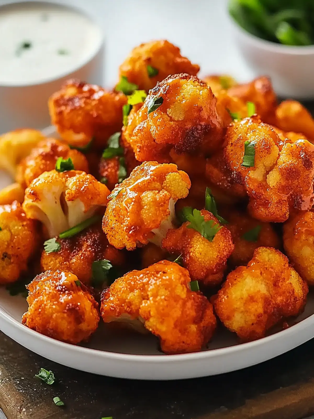 Crispy Air Fryer Buffalo Cauliflower Bites