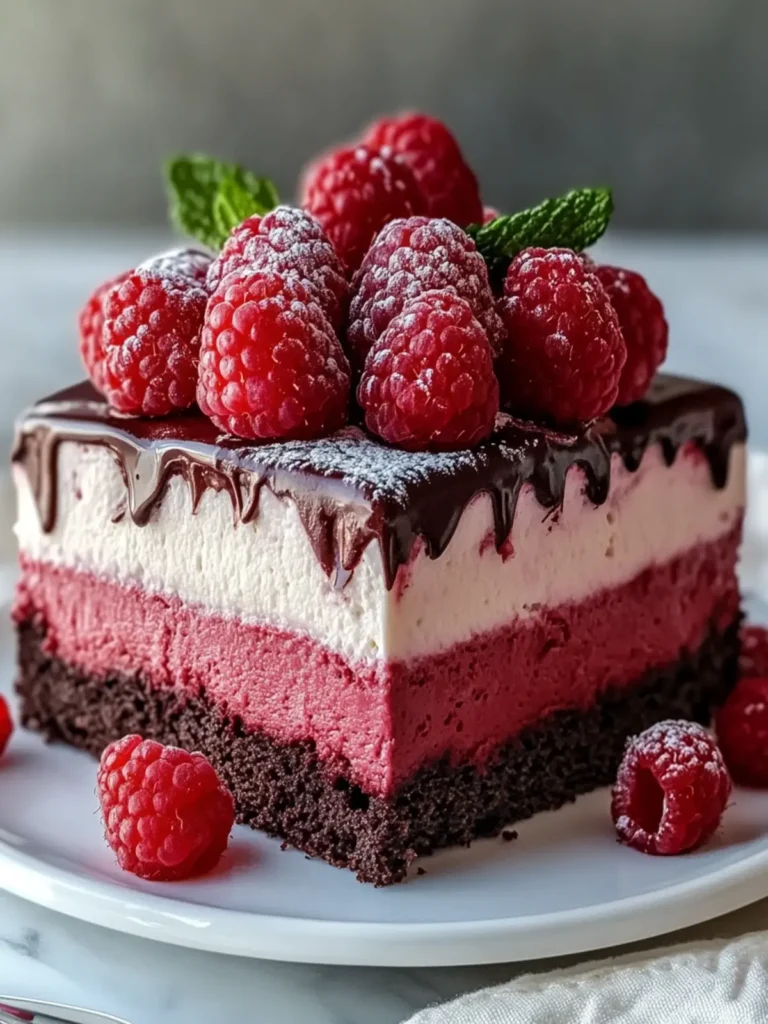 Heavenly Raspberry Chocolate Mousse Cake