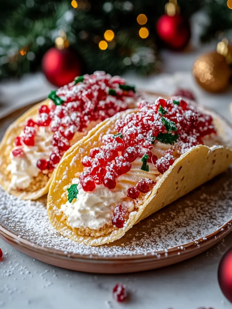 Christmas Cheesecake Tacos