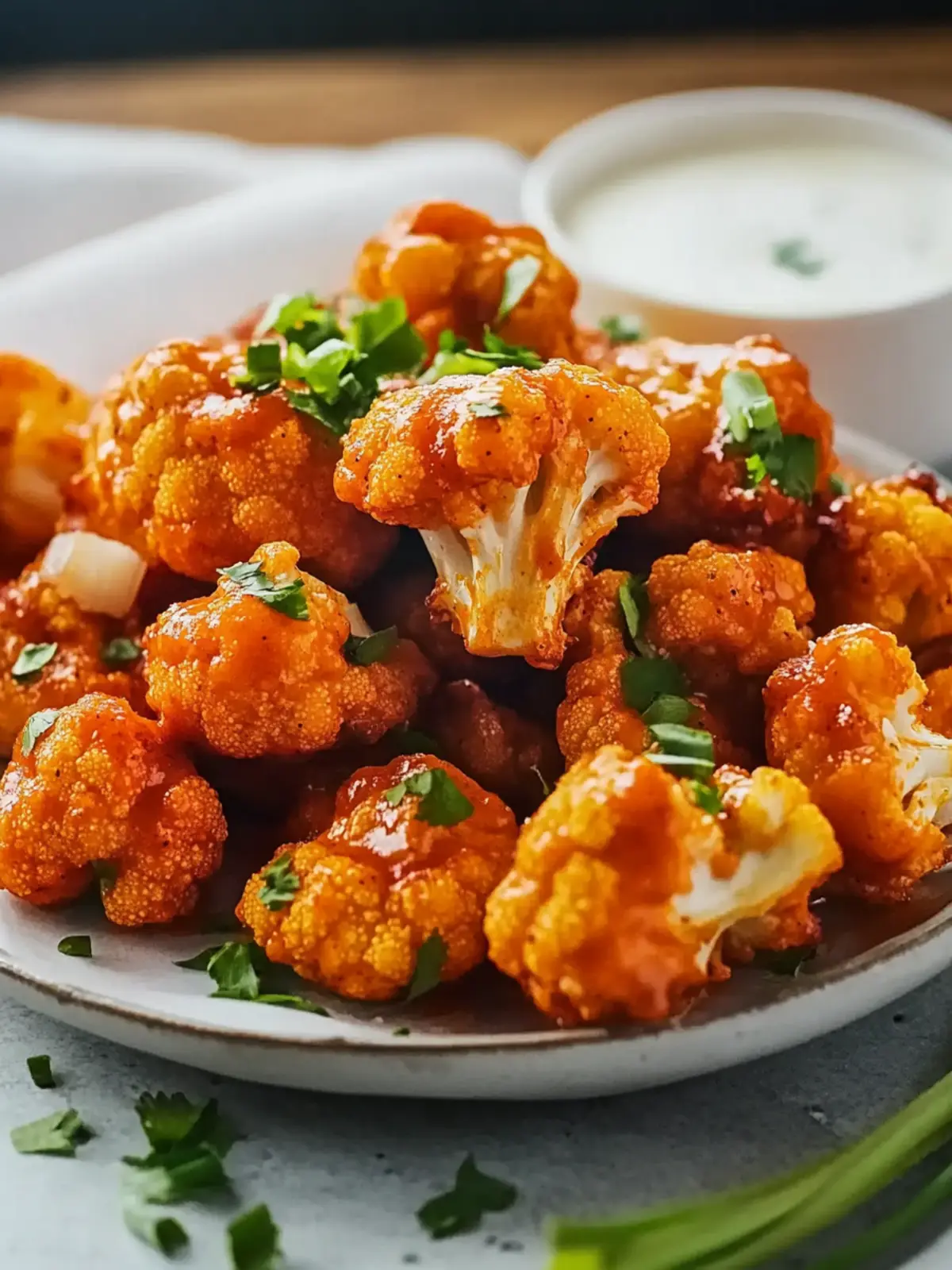 Crispy Air Fryer Buffalo Cauliflower Bites