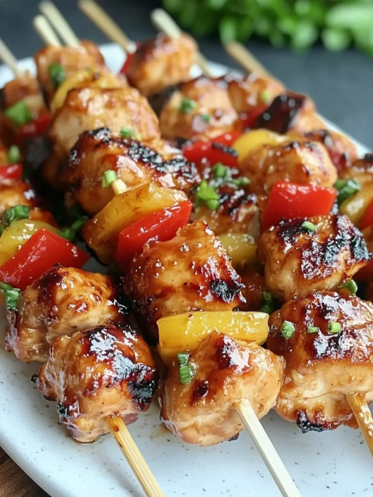 Hawaiian Teriyaki Chicken Kabobs