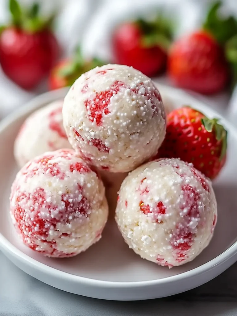 Strawberry Cheesecake Protein Balls